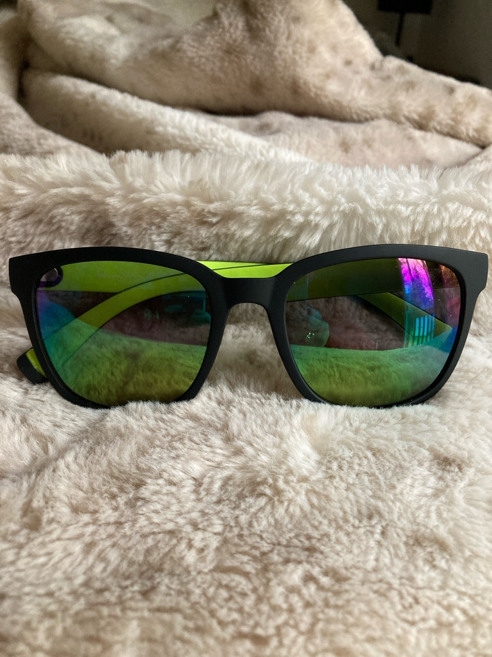 Panama jack fluorescent yellow up sunglasses unisex